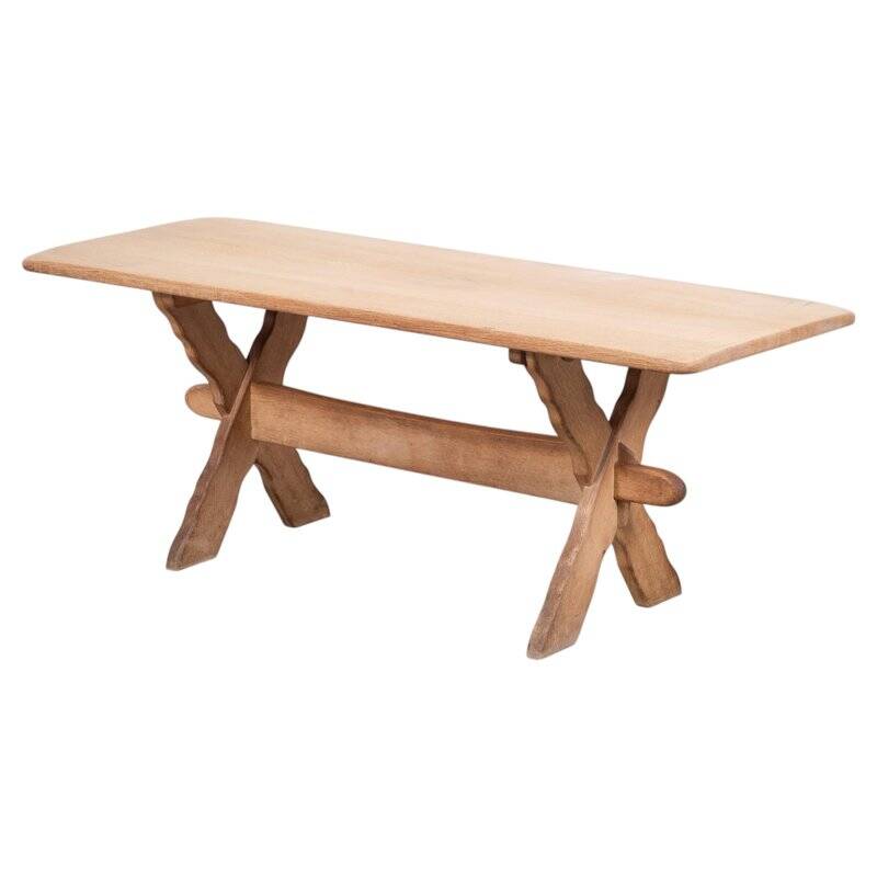 Oak Coffee Table by Henning Kjærnulf, Denmark, 1960s