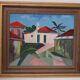 Original Swedish Oil on Canvas – “City View” by Gösta Sigfrid