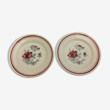 Old gien earthenware flat plates