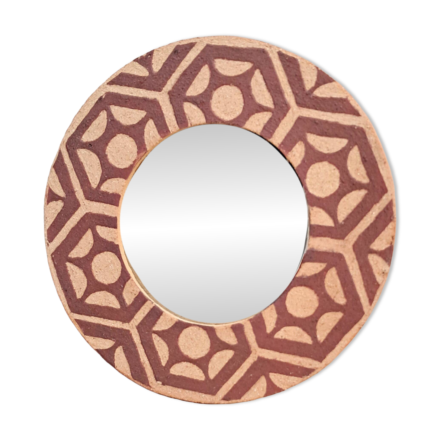Sgraffito decorative mirror