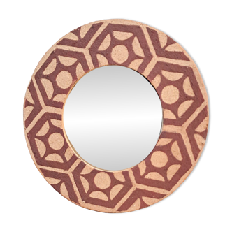 Sgraffito decorative mirror