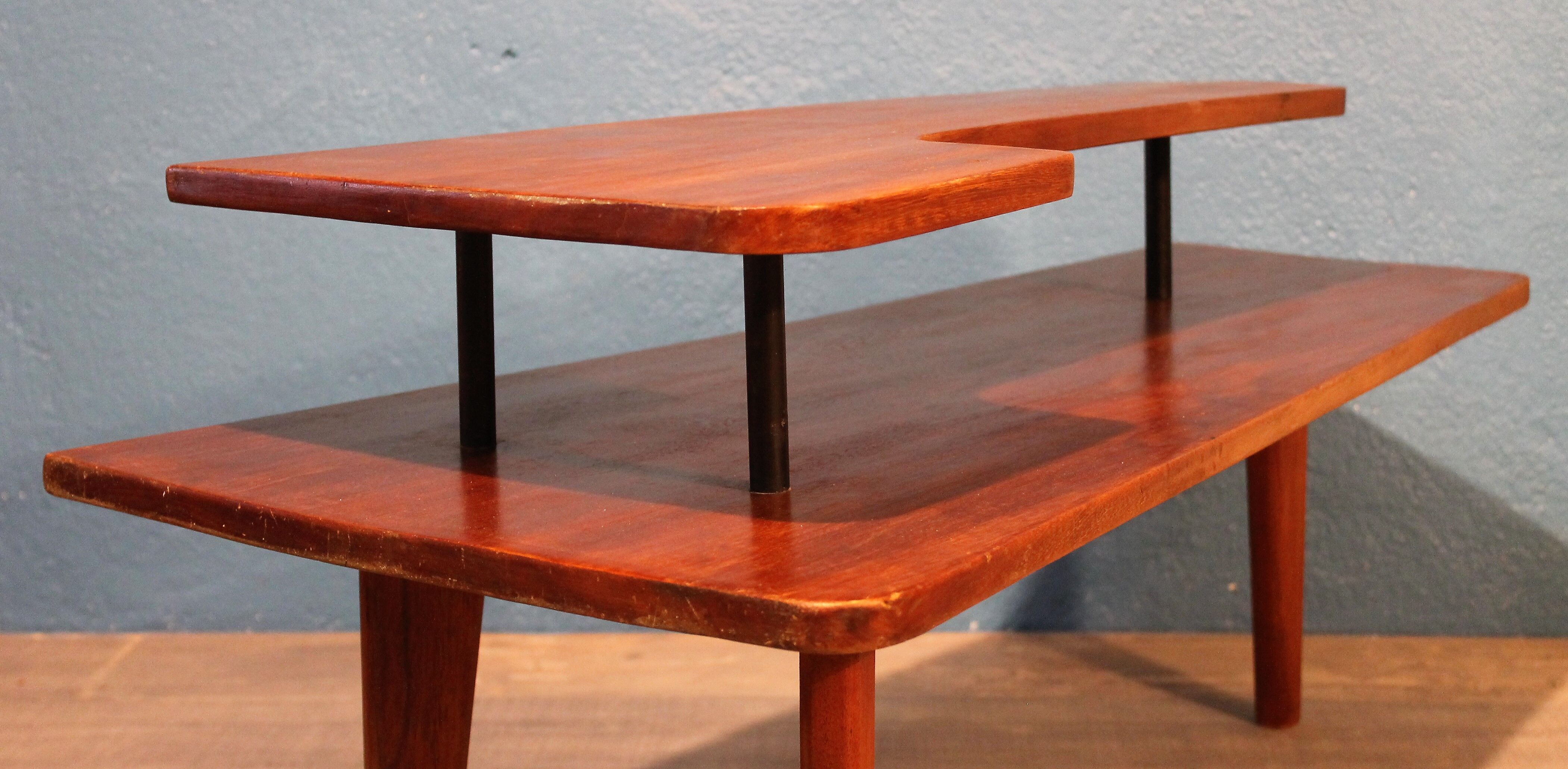 Table low double trays 60 years