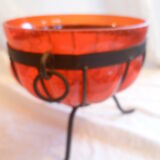 Coupe en verre et fer forge style art deco collector