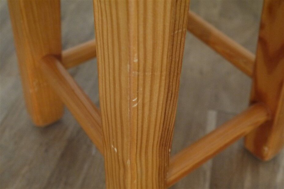 Vintage pine stool 1970