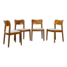 Chaises de Salle à Manger en Teck par Niels Koefoed pour Koefoed Hornslet, 1960s, Set de 4