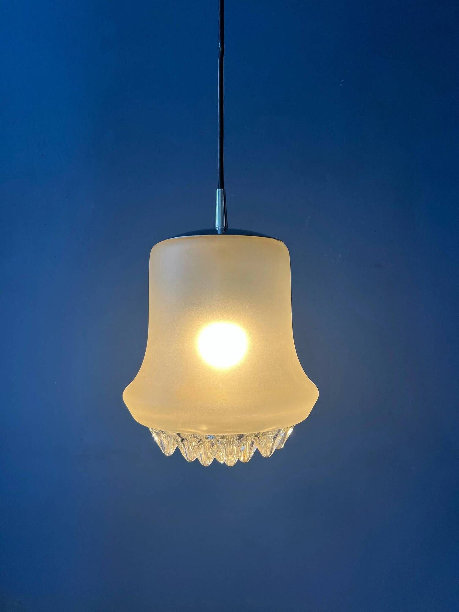 Mid-Century Frosted Glass Pendant Light Peill & Putzler