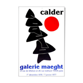 Exhibition poster in lithograph by Alexandre Calder, Galerie Maeght, 1976.