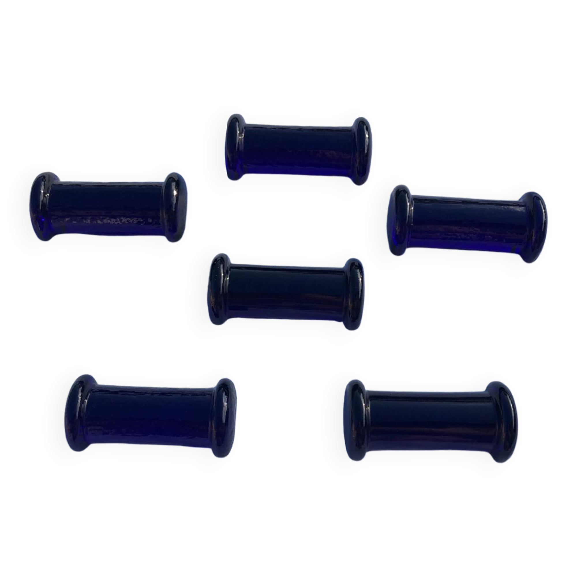 Set 6 glass knife holders