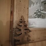 Decorative frame with chalet atmosphere