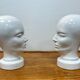 Rare set of 2 Scheurich ceramic heads, West Germany, 1950s-60s