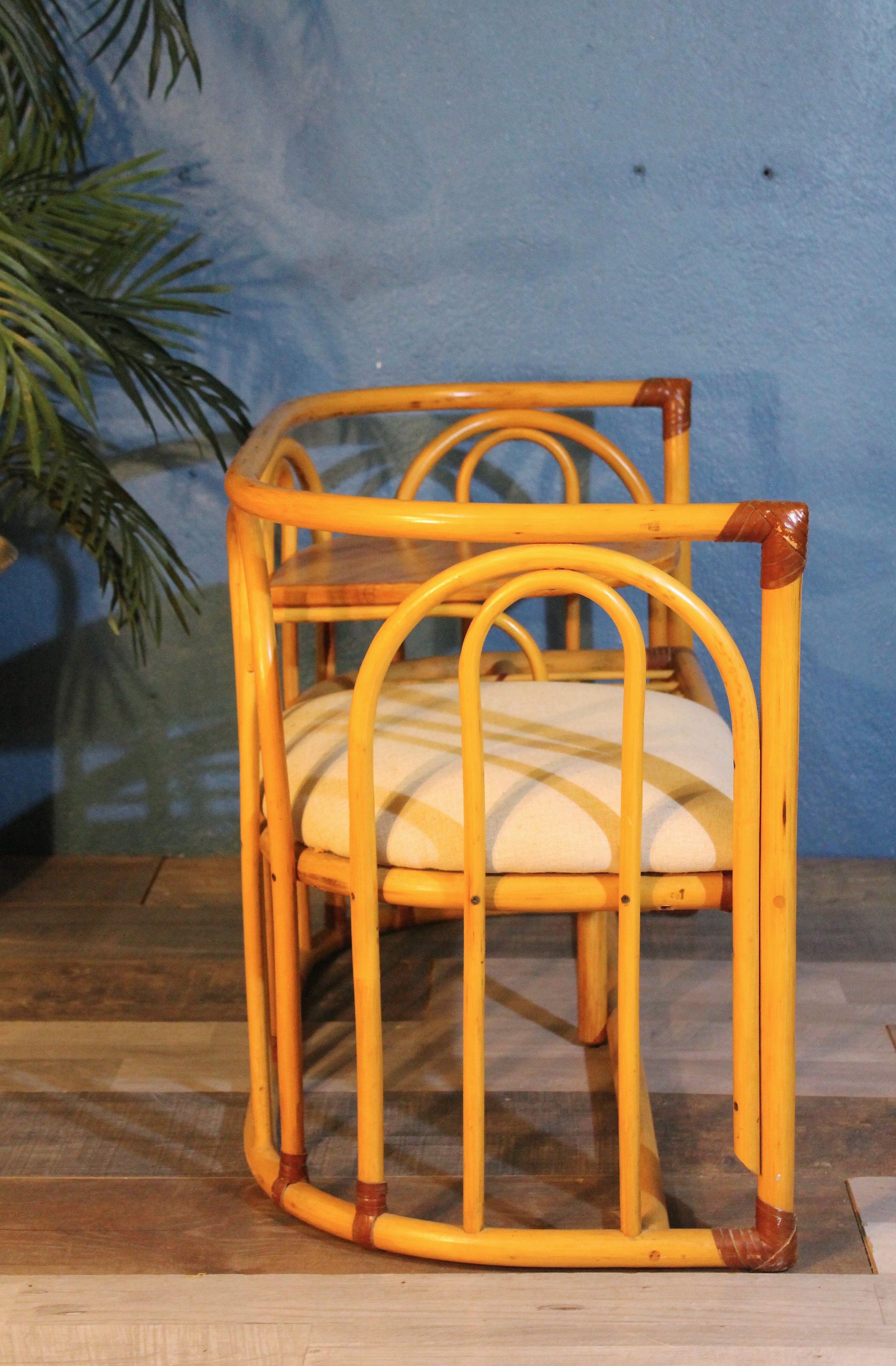 1-seat rattan bench 1980s