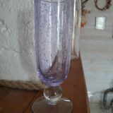 Vase en verre bullé