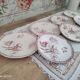 Lot de 7 assiettes ou soucoupes dépareillées Sarreguemines modèle Fontanges