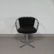 3 x mid-century tube frame chairs (swivel) corduroy upholstery