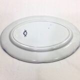 Creil and Montereau - Oval flat in faience model Flora