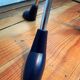 Articulated tripod foot lamp inspired by the Memphis movement
