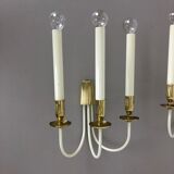 Set of 2 Original Brass Wall Lights Vereinigte Werkstätten München, Germany 1950