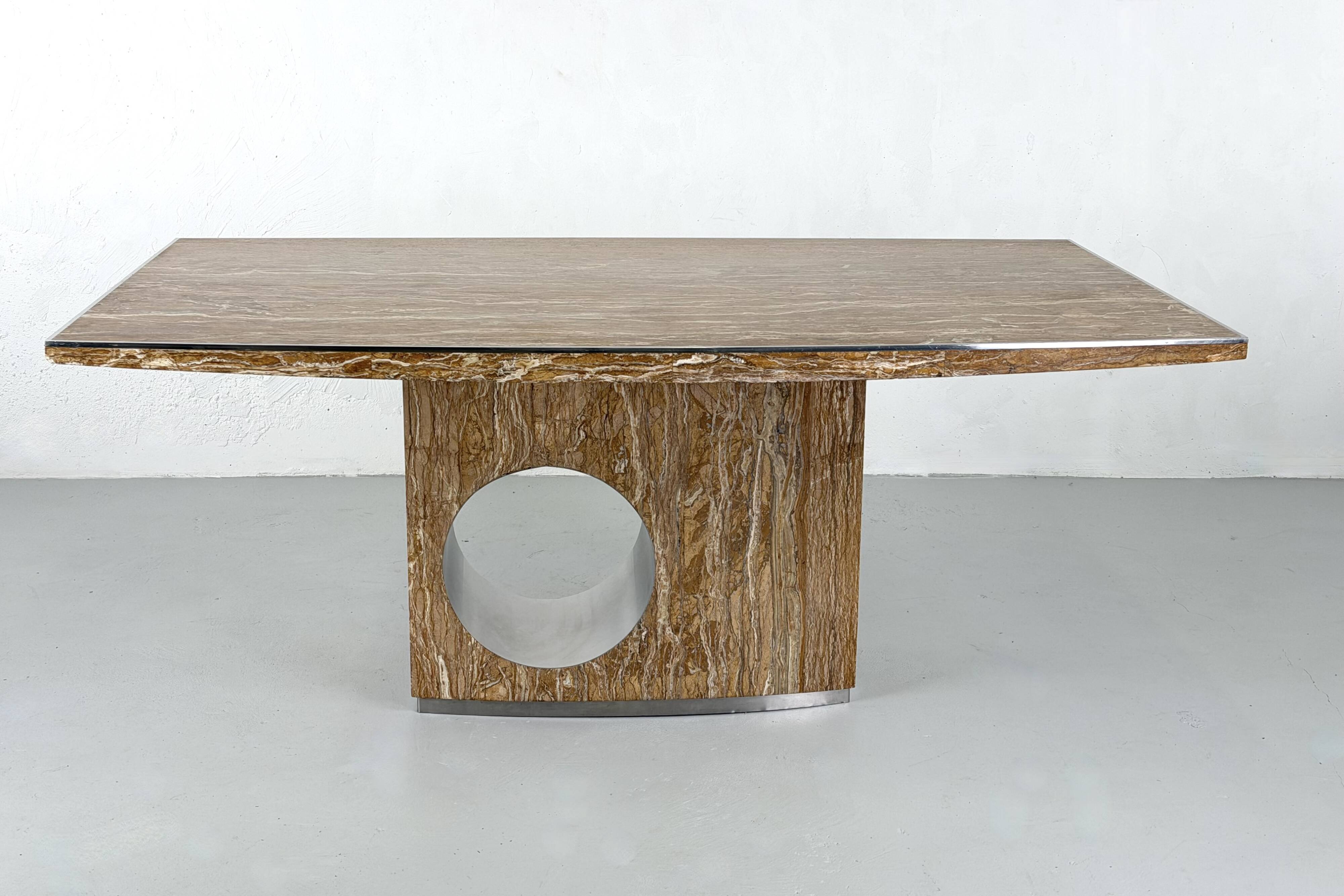 Dining table in marble by Willy Rizzo, Italy - 1960s