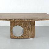 Dining table in marble by Willy Rizzo, Italy - 1960s