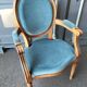 Pair of armchairs old medallion style louis xvi