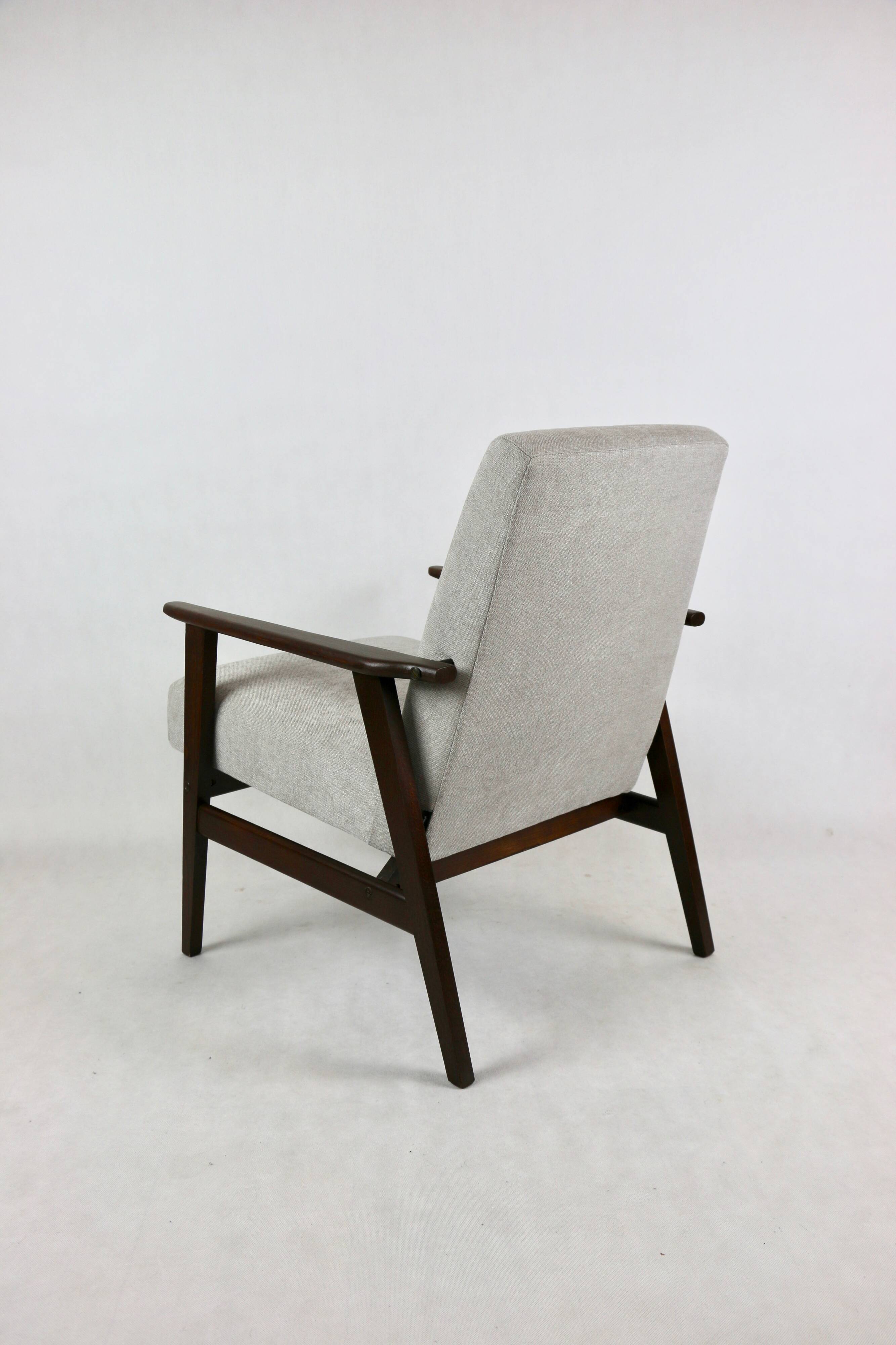 Fauteuil vintage Fox gris clair, années 1970