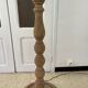 Lampadaire vintage en bois naturel et abat jour en corde années 1960