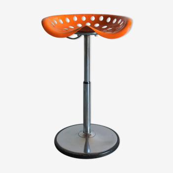 Tabouret Mirima des années 70 orange