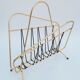 Magazine holder vintage brass wire and scoubidou 1950
