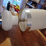 Vintage 1970s White Opaline Lamp