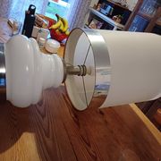 Vintage 1970s White Opaline Lamp