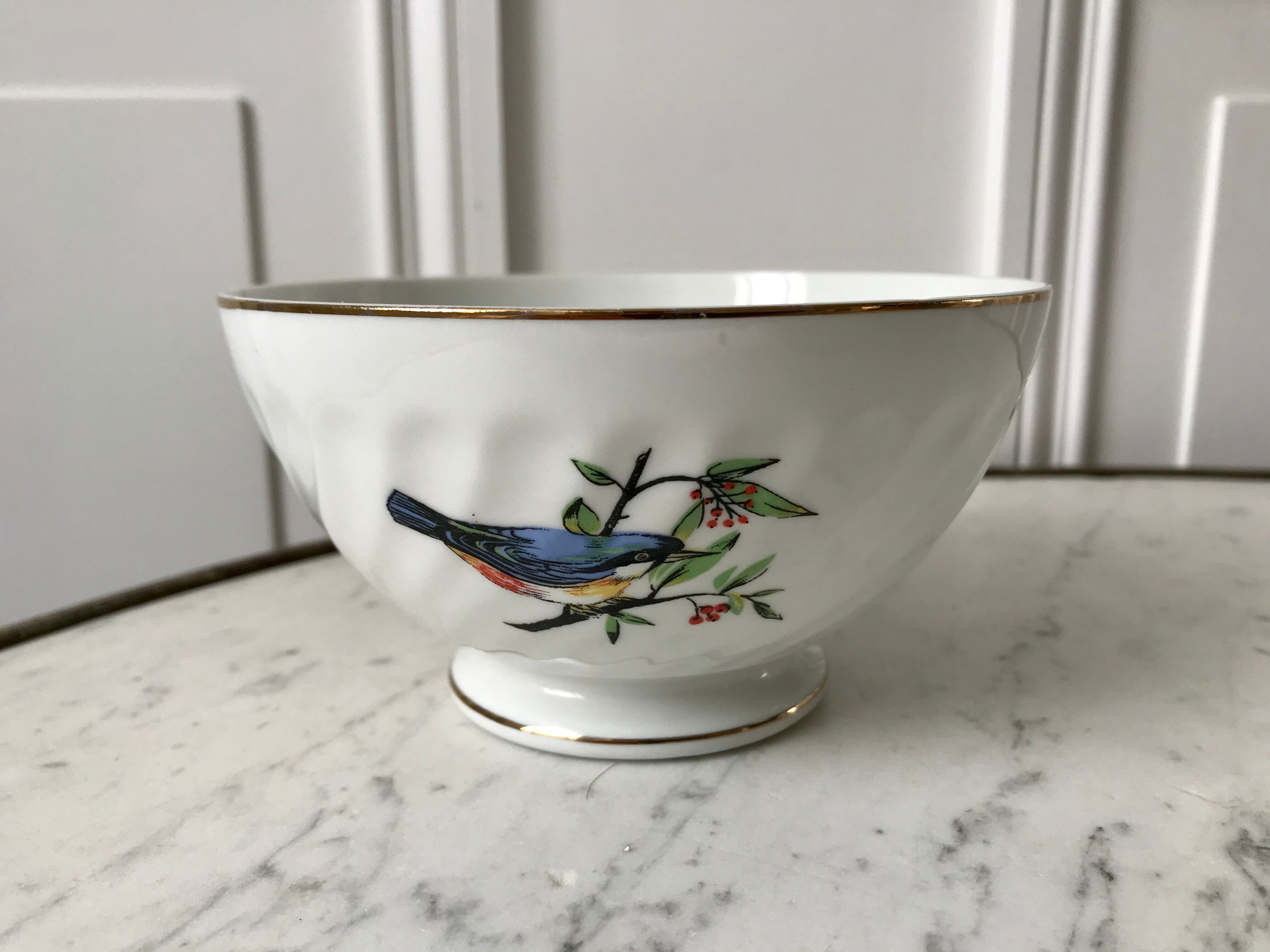 Bol vintage oiseaux années 50