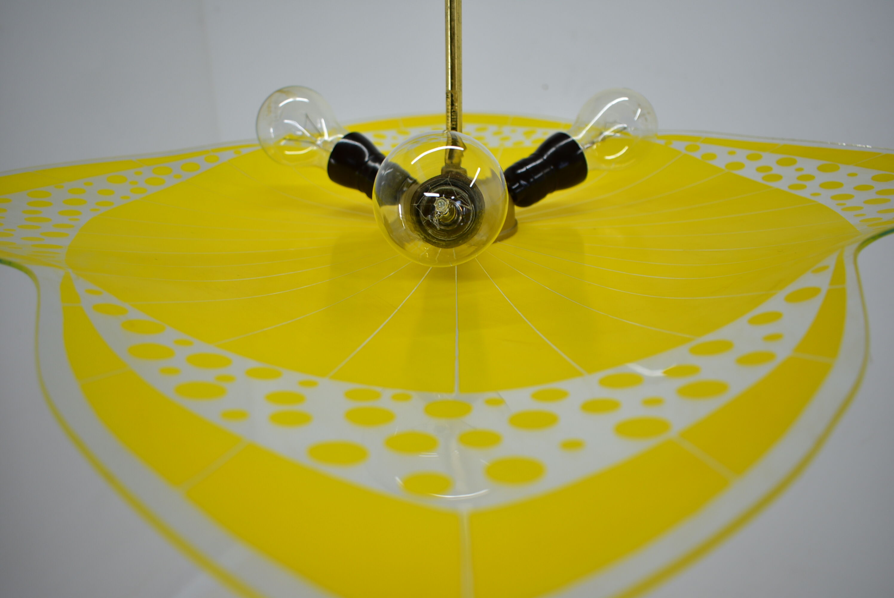 Midcentury Glass Pendant / Šenov, 1960s