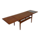 1960s vintage Danish mid-century extendable teak coffee table by Trioh Møbler