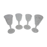 Set of 4 baccarat crystal foot glasses