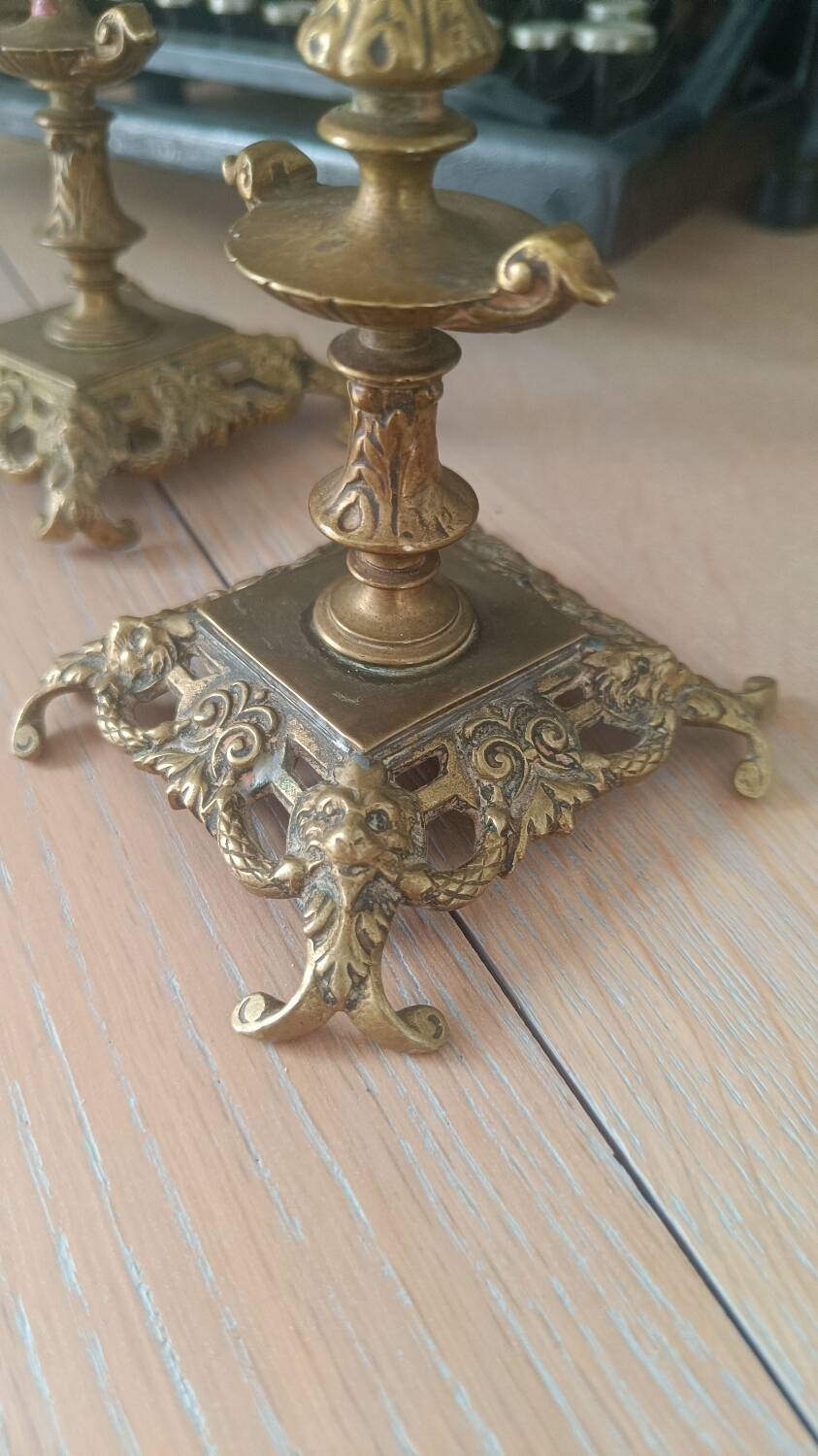 Antique baroque candlesticks