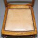 Chaise pliante militaire rare circa 1890 en fruitwood massif avec ferrure en laiton