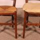 série de 8 chaises paillées en merisier