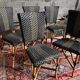 6 chaises vintages de terrasse de bistrot parisien en rotin