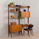 Scandinavian modern freestanding bookcase Ergo by John Texemon, Norway, 1960s.