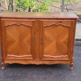Louis XV buffet in solid wood from the 20th century with a turntable.