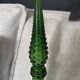 Vintage green glass Italian carafe