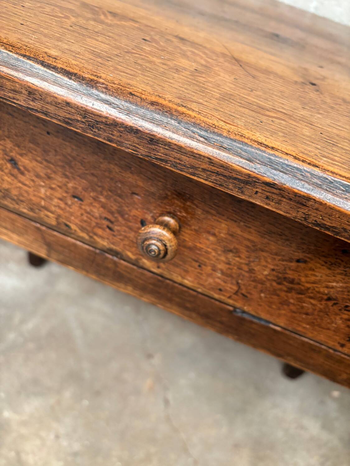 Solid oak dining room, kitchen or desk table