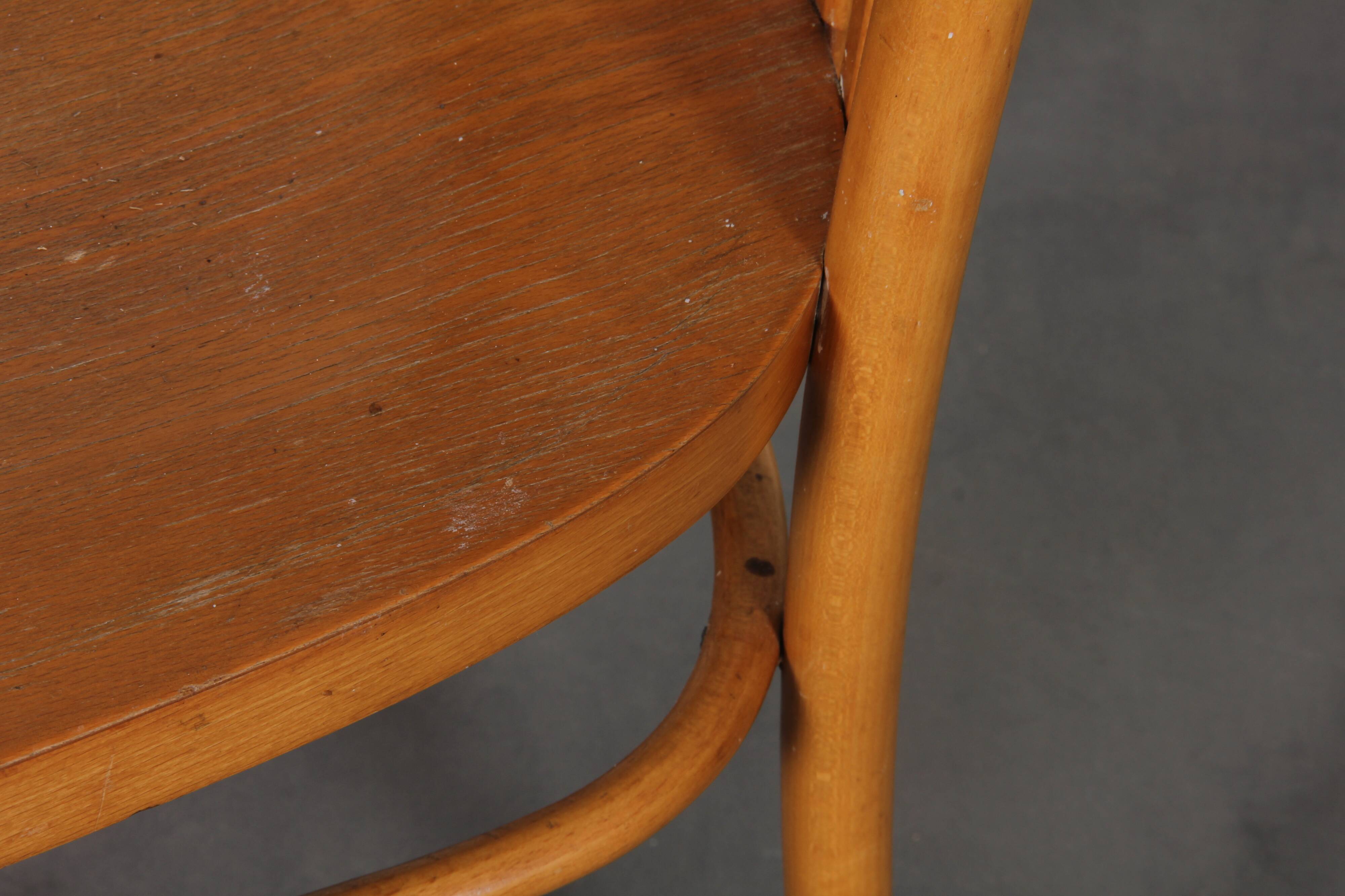Set of 4 wooden chairs, 1960.