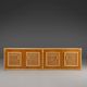 Four-door buffet in rattan and wood, France, 1960s