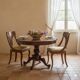 Antique Louis-Philippe chairs in walnut and fabric, Italy, 19th century.