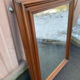 Vintage Scandinavian rectangular mirror in solid wood 75x55cm