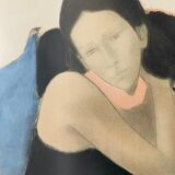 Drawing on framed dancer paper 1985