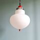 Suspension Space Age en opaline blanche, Massive, 1970