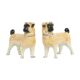Antique Couple Porcelain Pug Statue Sculpture Art Nouveau 1920