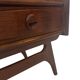 Vintage teak wall cabinet with flap door 1960s design wall unit